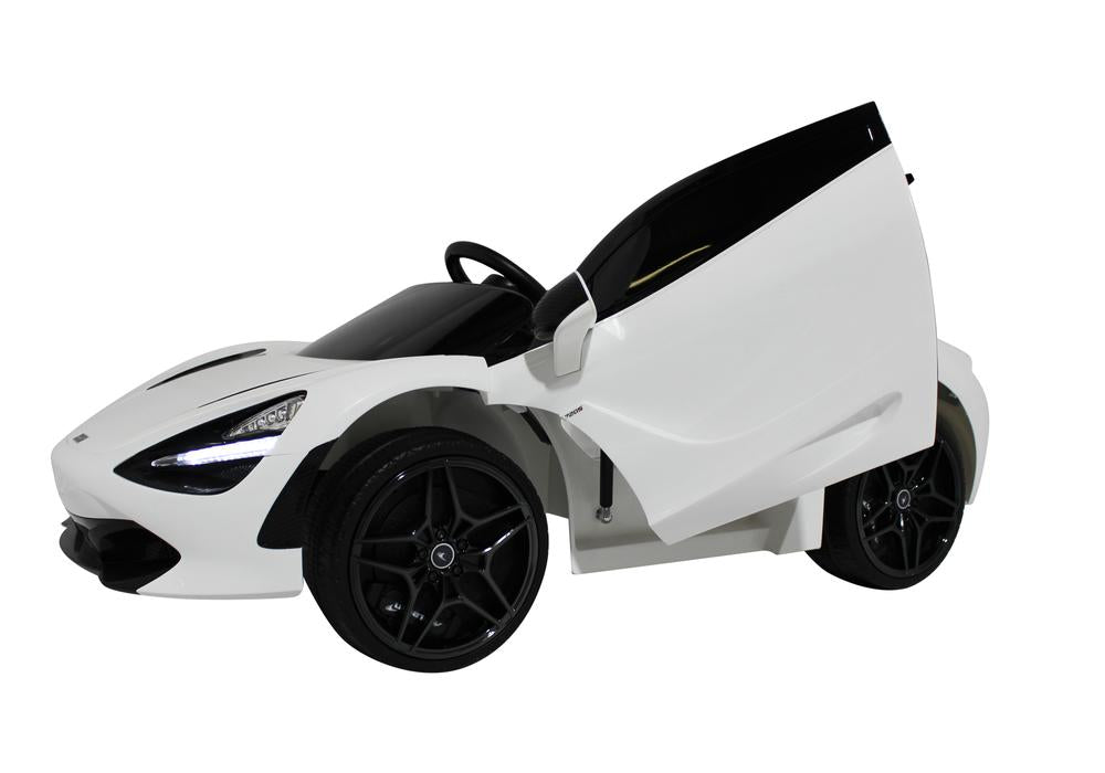 Licensed Metallic Mclaren Kids Car with Bluetooth and Parental Remote 12V | White