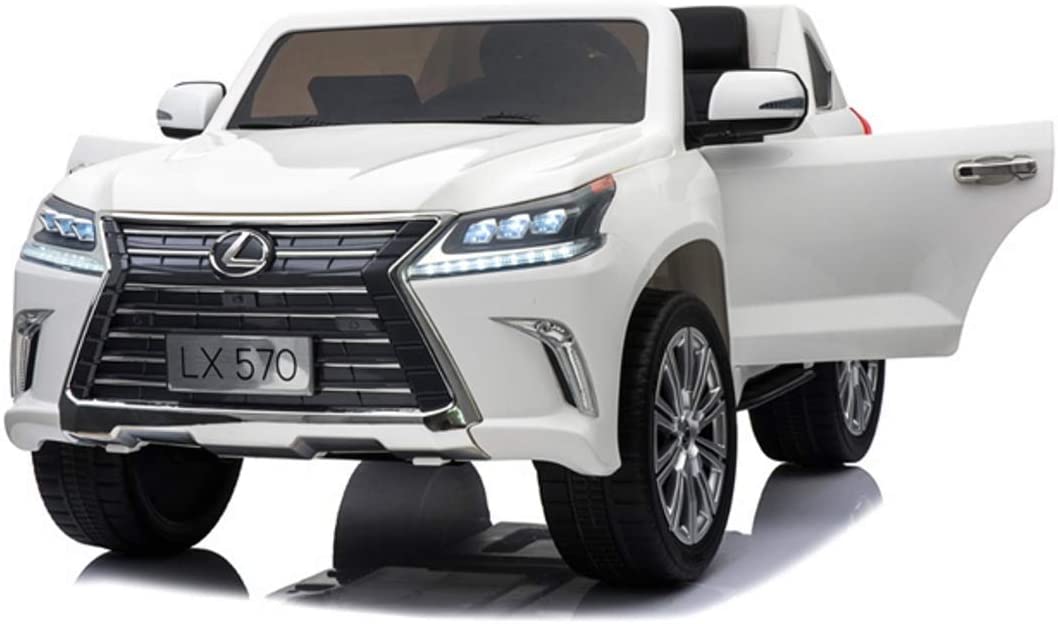 Luxury 4x4 Edition 2 Seats Lexus LX570 2X12V Kids Ride on Car, Battery Powered Toy with Doors, Music, Lights,Rubber Wheels, Leather Seat, Remote