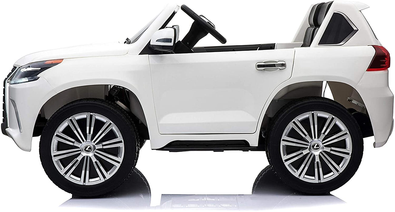 Luxury 4x4 Edition 2 Seats Lexus LX570 2X12V Kids Ride on Car, Battery Powered Toy with Doors, Music, Lights,Rubber Wheels, Leather Seat, Remote