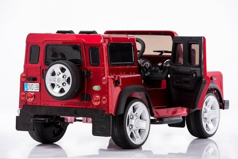 LAND ROVER DEFENDER RIDE ON CAR RED-BURGUNDY PAINTED