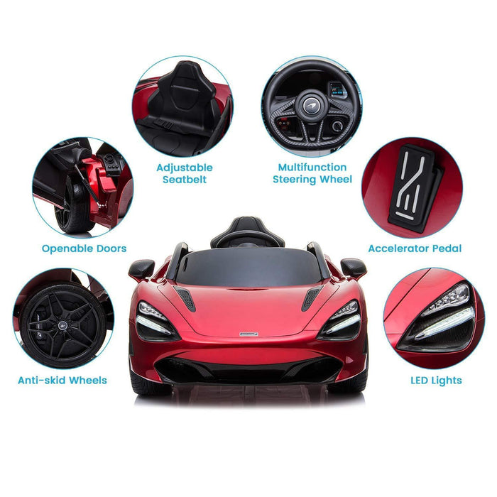 McLaren 720S Kids Ride on Car, Upgraded 12V Official , Rubber tyre, Leather seats , Parental Control