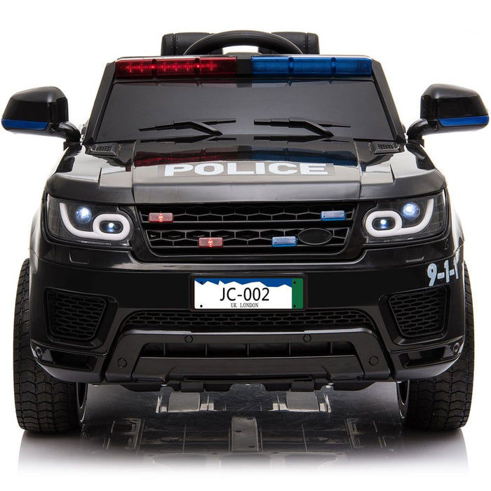 Police Ride On Car - 12v - 2.4ghz RC - Black - Parental Control