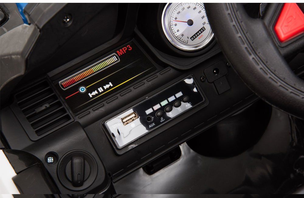 Police Ride On Car - 12v - 2.4ghz RC - Black - Parental Control