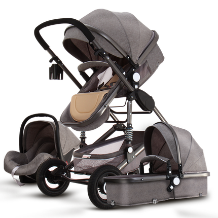 Newborn Baby Stroller 3 in1 High Landscape Carriage Luxury Travel Pram Basket quality Stroller bebe Car seat Hot Sale EU no tax