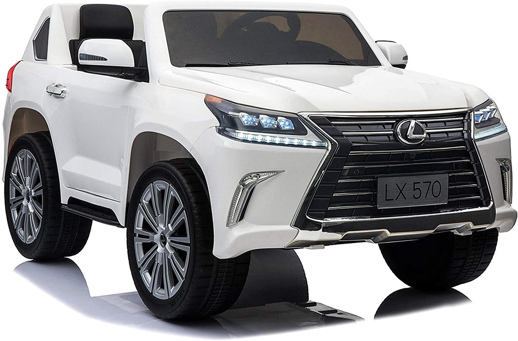 Luxury 4x4 Edition 2 Seats Lexus LX570 2X12V Kids Ride on Car, Battery Powered Toy with Doors, Music, Lights,Rubber Wheels, Leather Seat, Remote