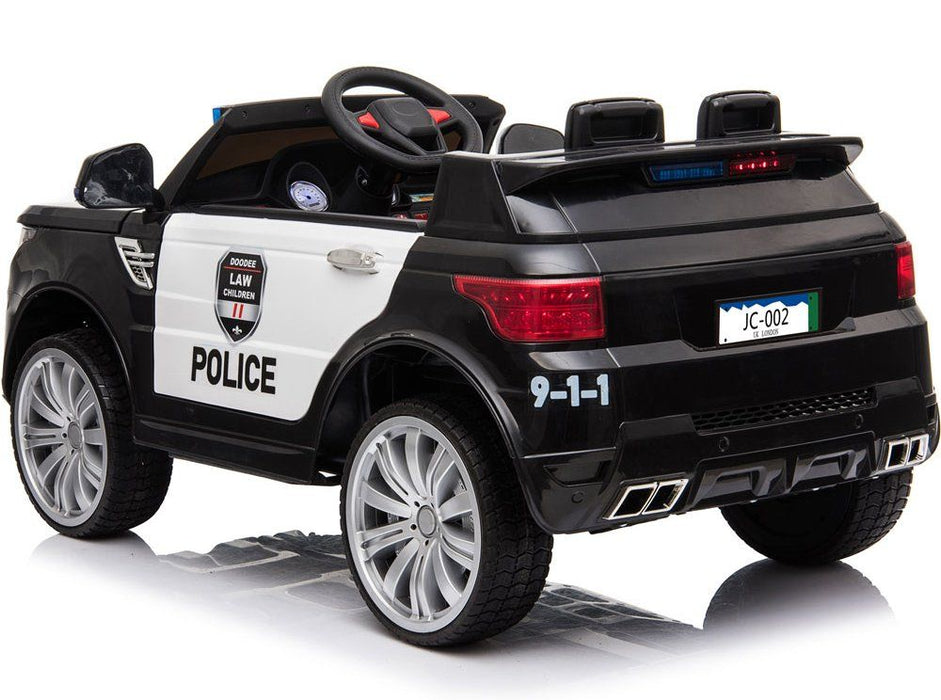 Police Ride On Car - 12v - 2.4ghz RC - Black - Parental Control