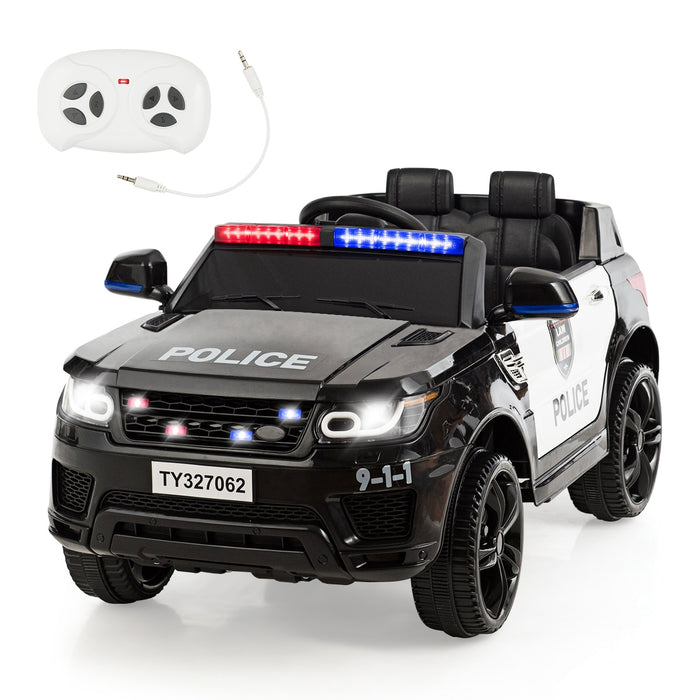 Kids 12V Electric Ride On Car w/Remote Control Bluetooth Lights/Sounds Black